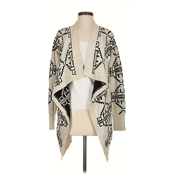 Staring at Stars by Urban Outfitters Aztec Open Front Waterfall Cardigan Small - Picture 2 of 8